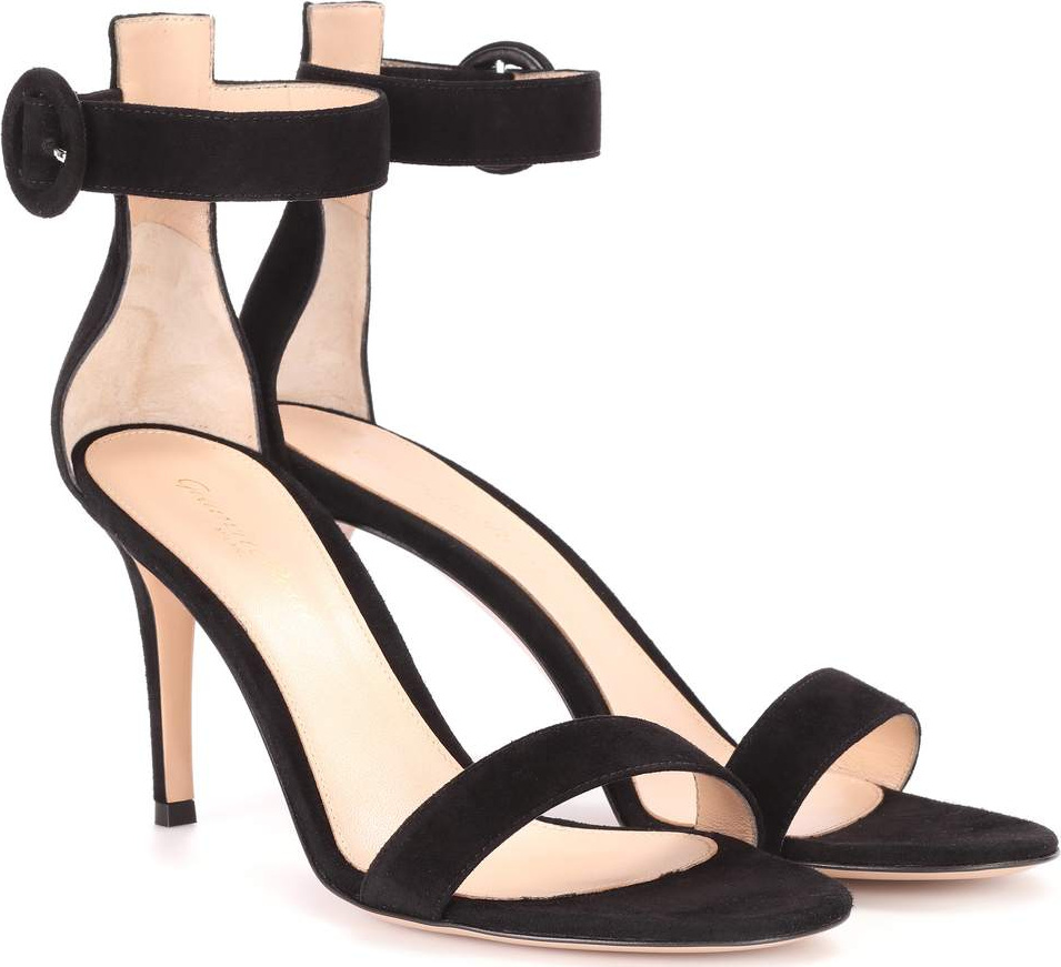 Gianvito Rossi Portofino 85 suede sandals