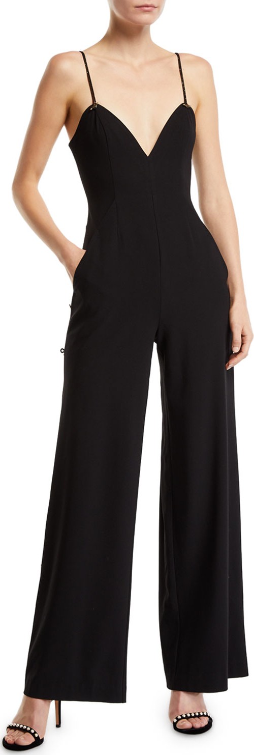ZAC Zac Posen Leandra V-Neck Wide-Leg Jumpsuit
