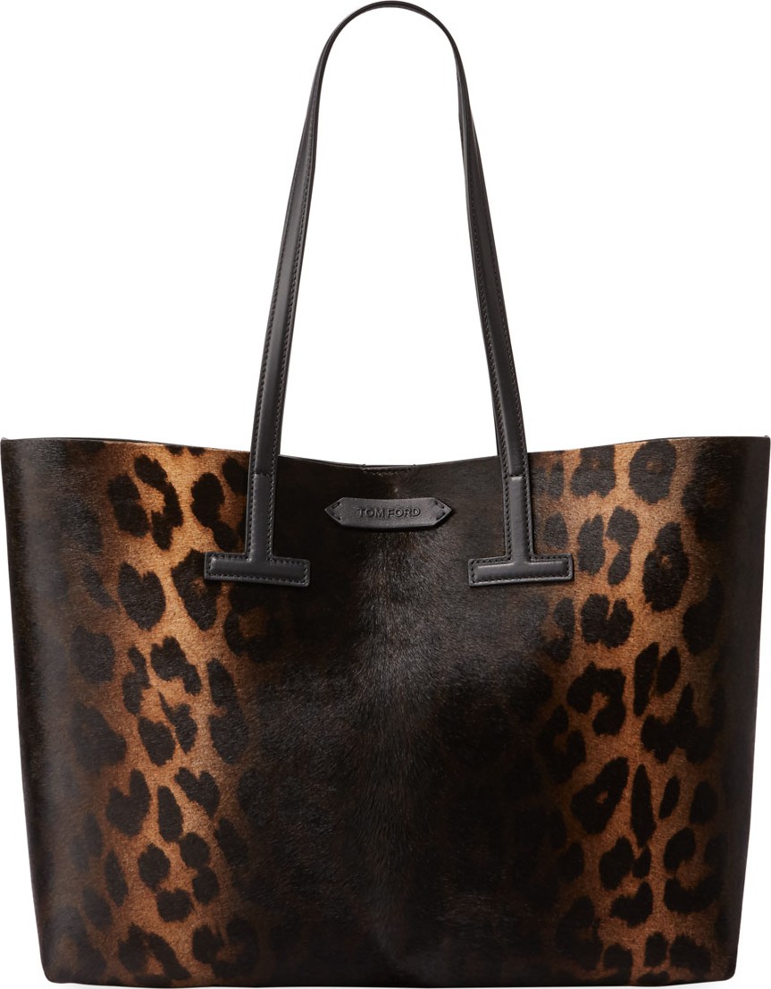 TOM FORD Small Leopard T Tote Bag