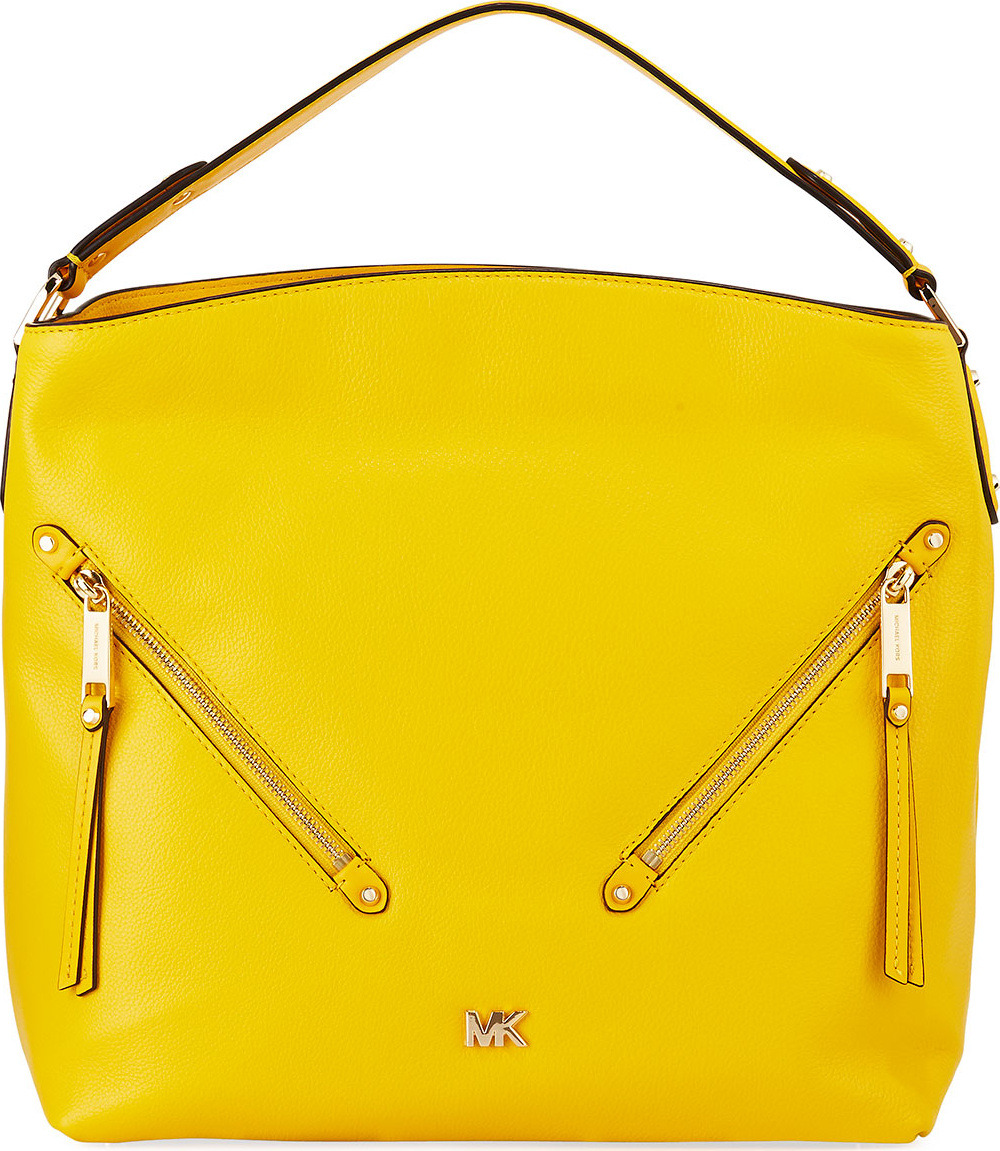 MICHAEL MICHAEL KORS Evie Large Leather Hobo Bag