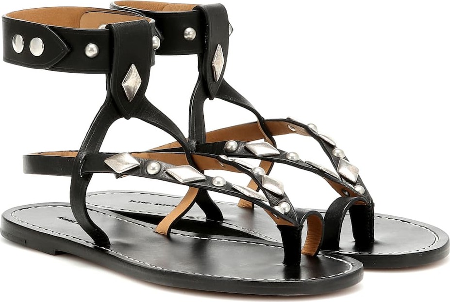 Isabel Marant Lozenge leather sandals