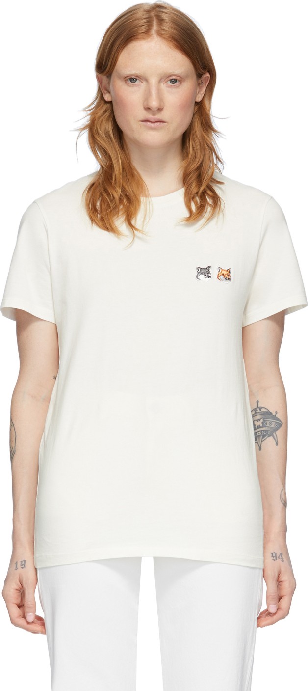 Maison Kitsune Off-White Double Fox Head T-Shirt