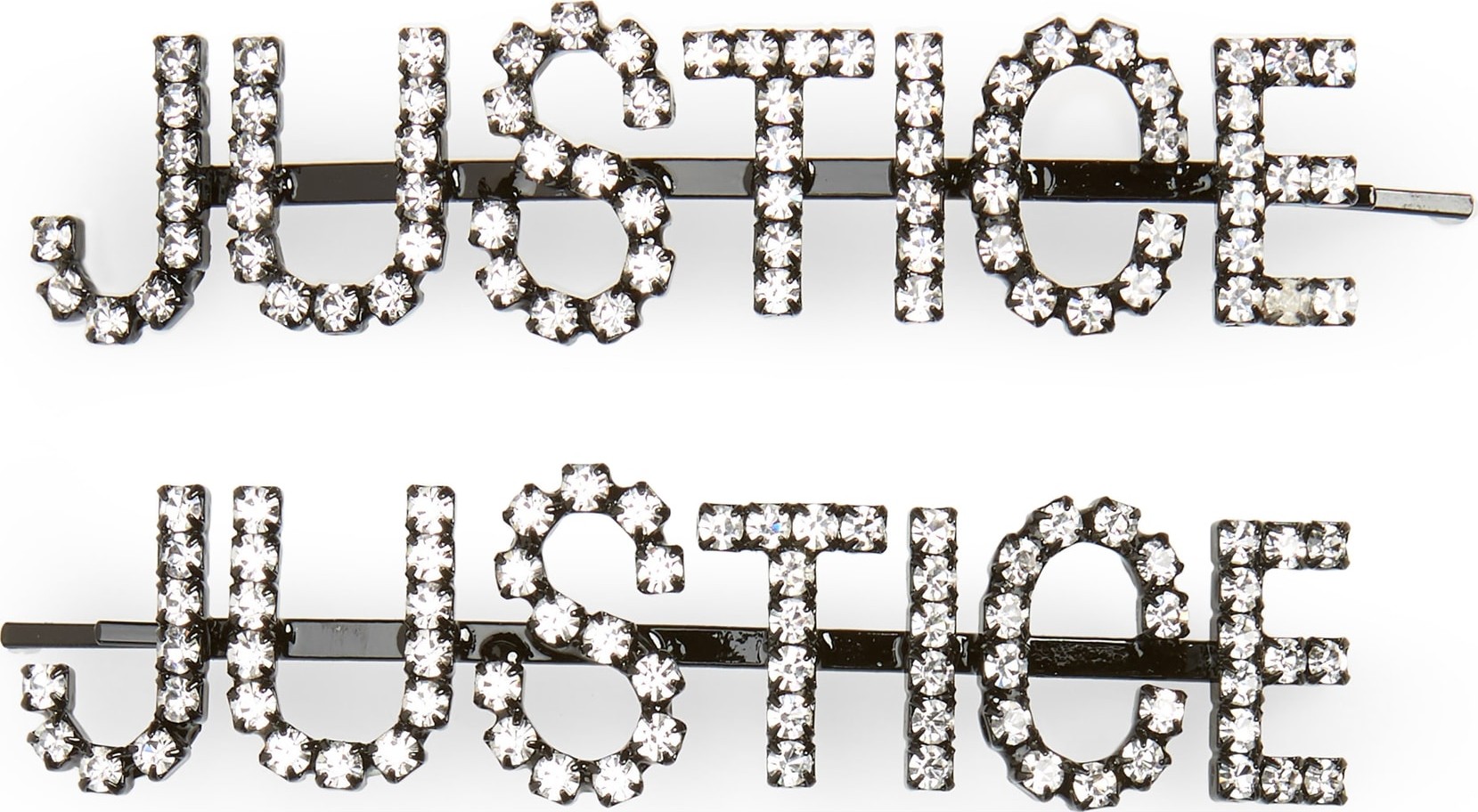 Ashley Williams Justice Set of 2 Crystal Hair Pins