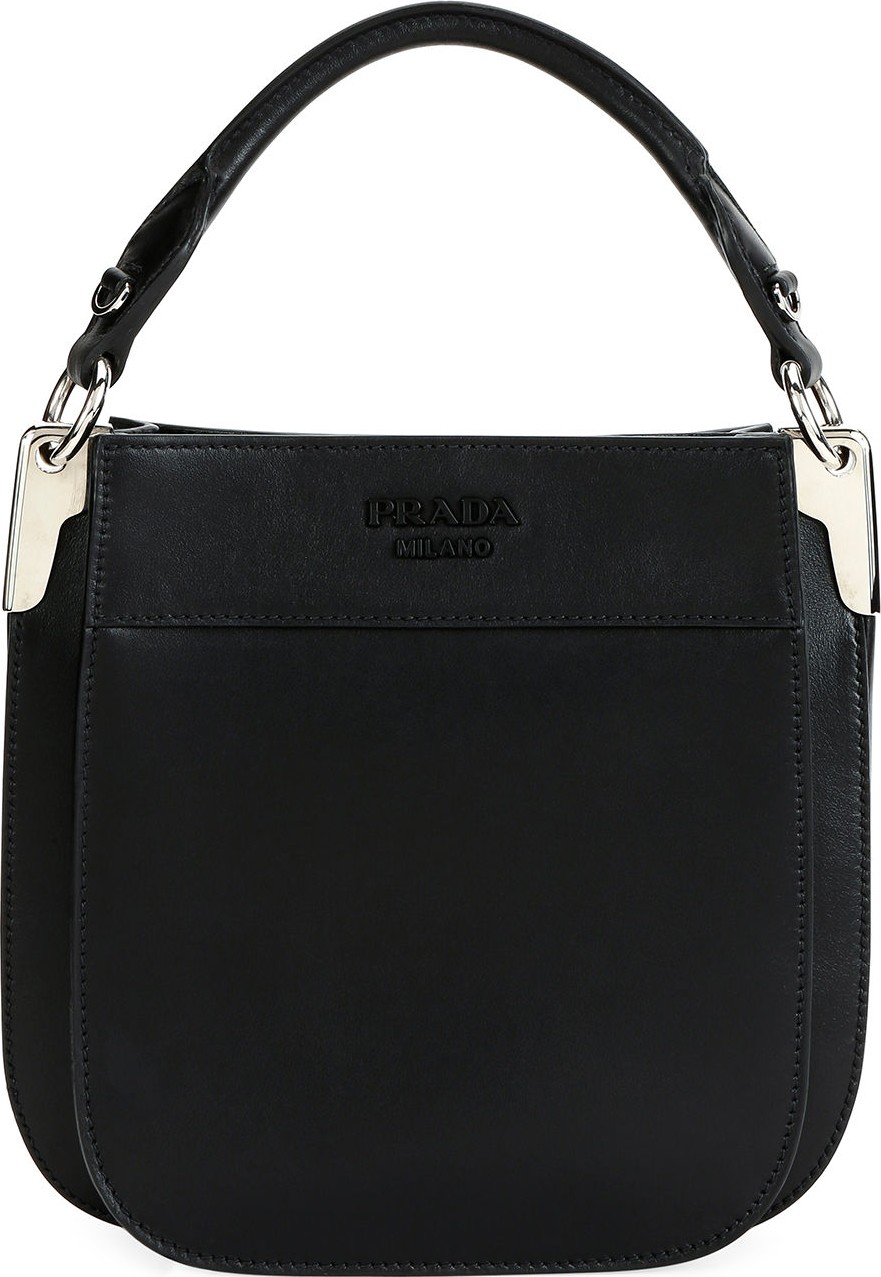 Prada Margit Large City Calf Top-Handle Crossbody Bag