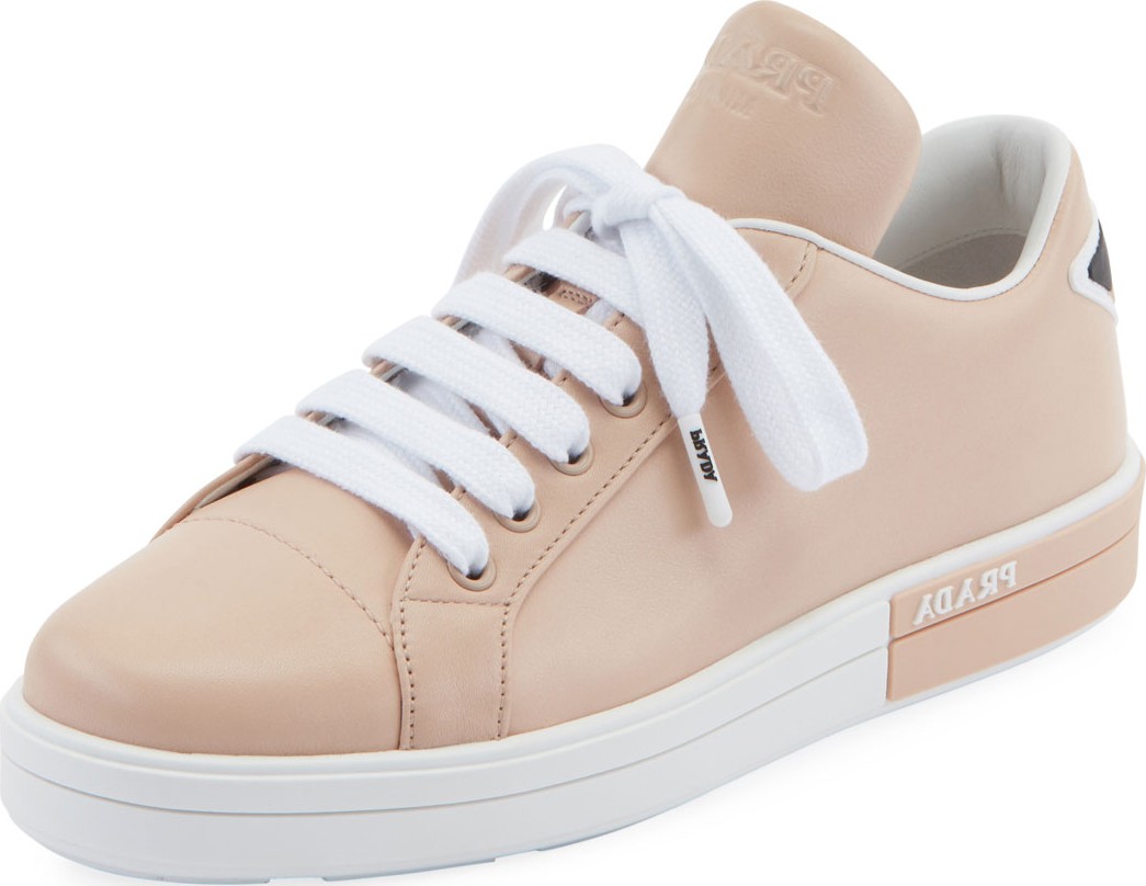 Prada Leather Platform Sneakers