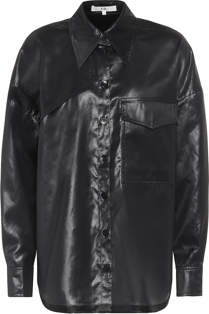 Tibi Liquid Drape shirt