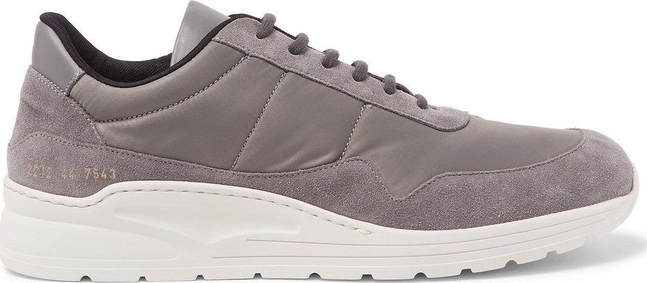 Common Projects Cross Trainer Suede, Nylon and Leather Sneakers