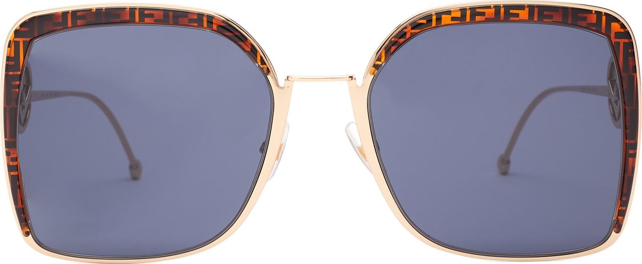 Fendi F is Fendi FF-logo square-frame sunglasses