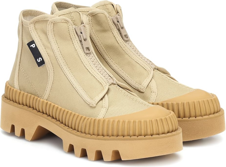 Proenza Schouler Lug Sole canvas ankle boots