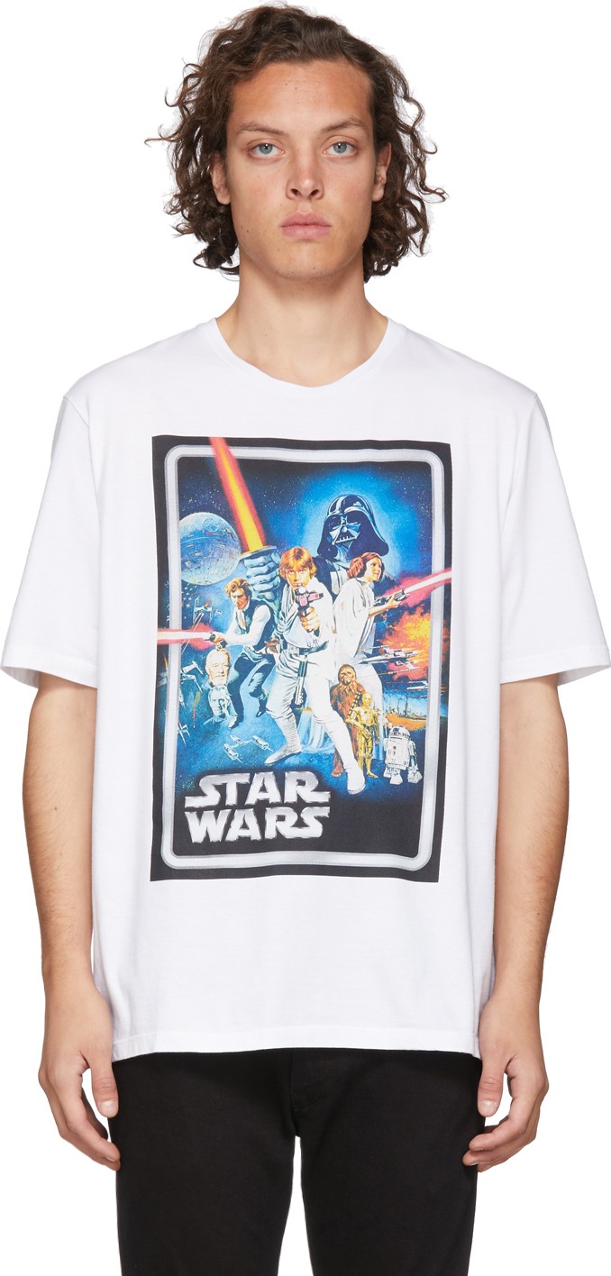 Etro White Star Wars Edition Poster T-Shirt