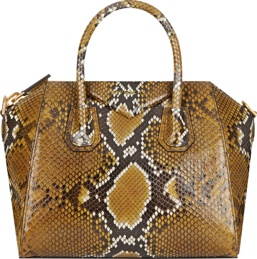 Givenchy Antigona Small Shiny Python Satchel Bag