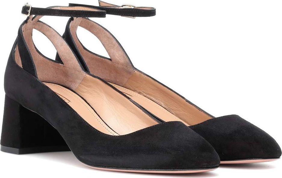 Aquazzura Rivoli 50 suede pumps