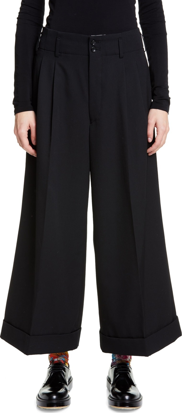 Comme Des Garcons Wide Leg Gabardine Pants
