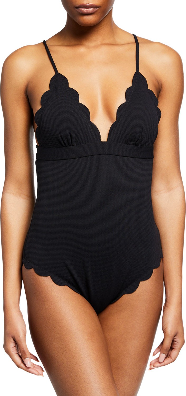 Marysia Santa Clara Scalloped One-Piece Maillot Swimsuit