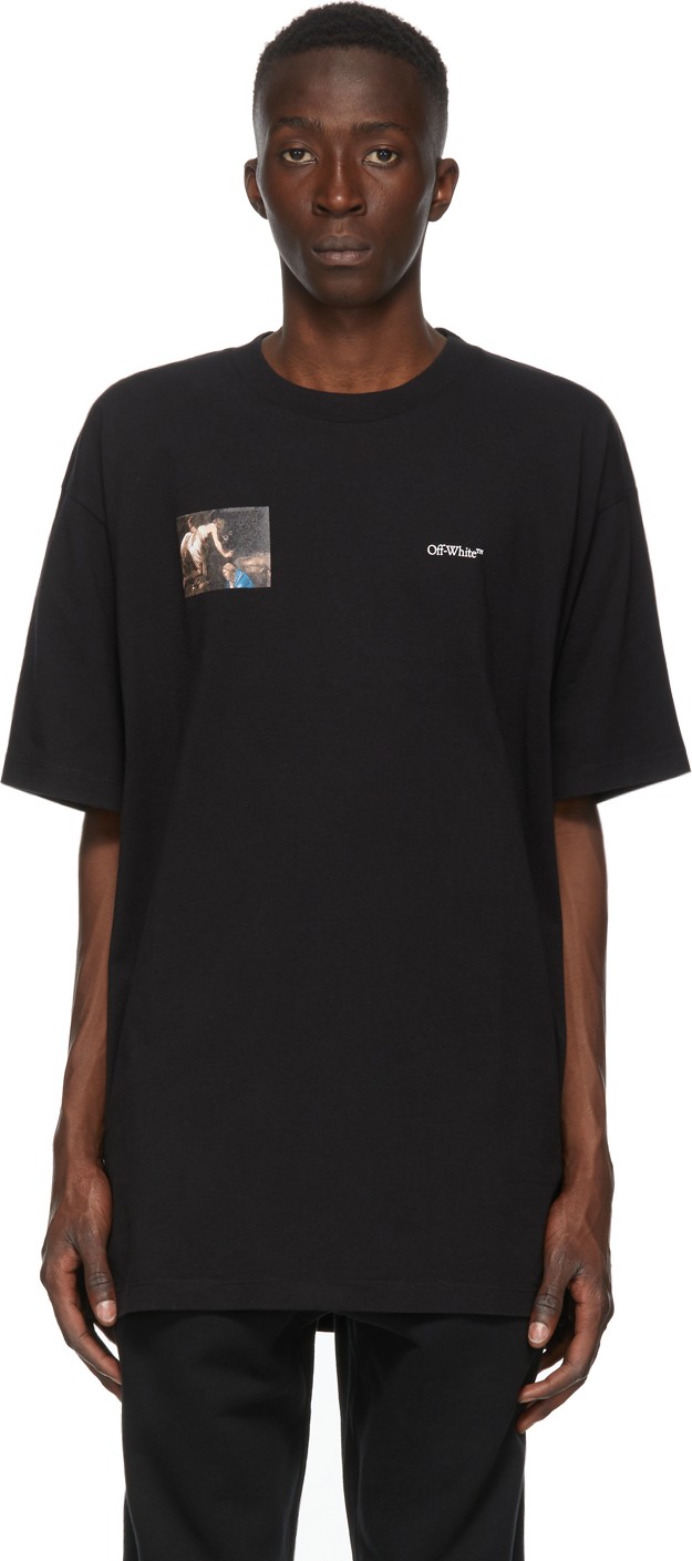 Off White Black Caravaggio Angel Arrows T-Shirt