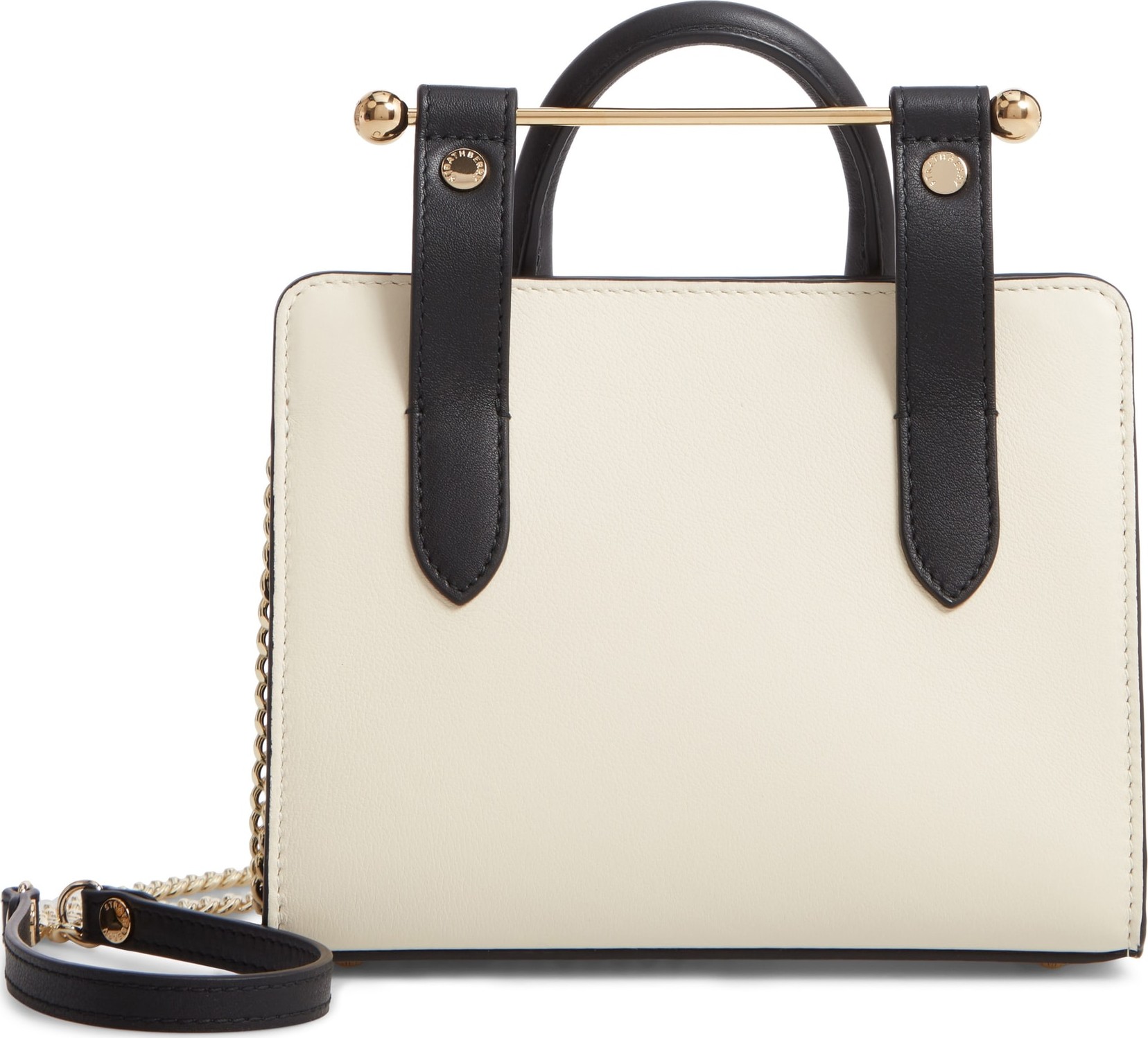 Strathberry Nano Bicolor Leather Tote