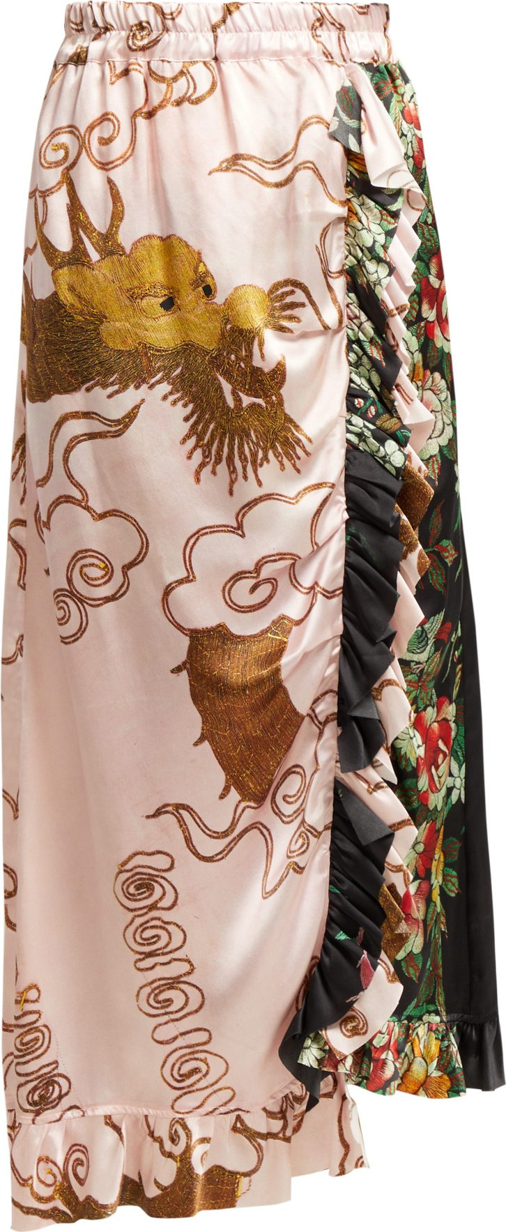 By Walid Ofra antique-silk skirt