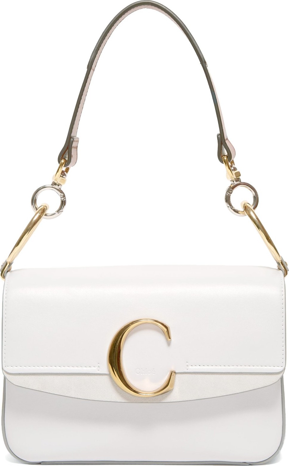 Chloe The C leather and suede shoulder bag