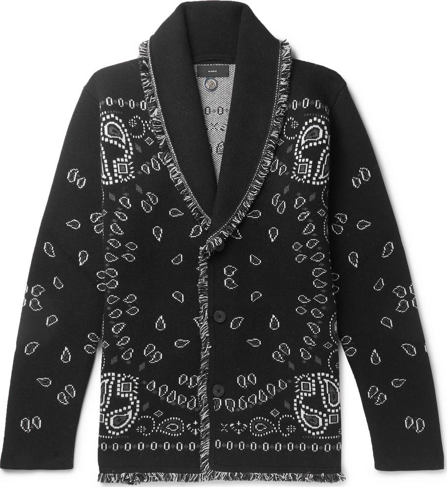 Alanui Cashmere-Jacquard Cardigan