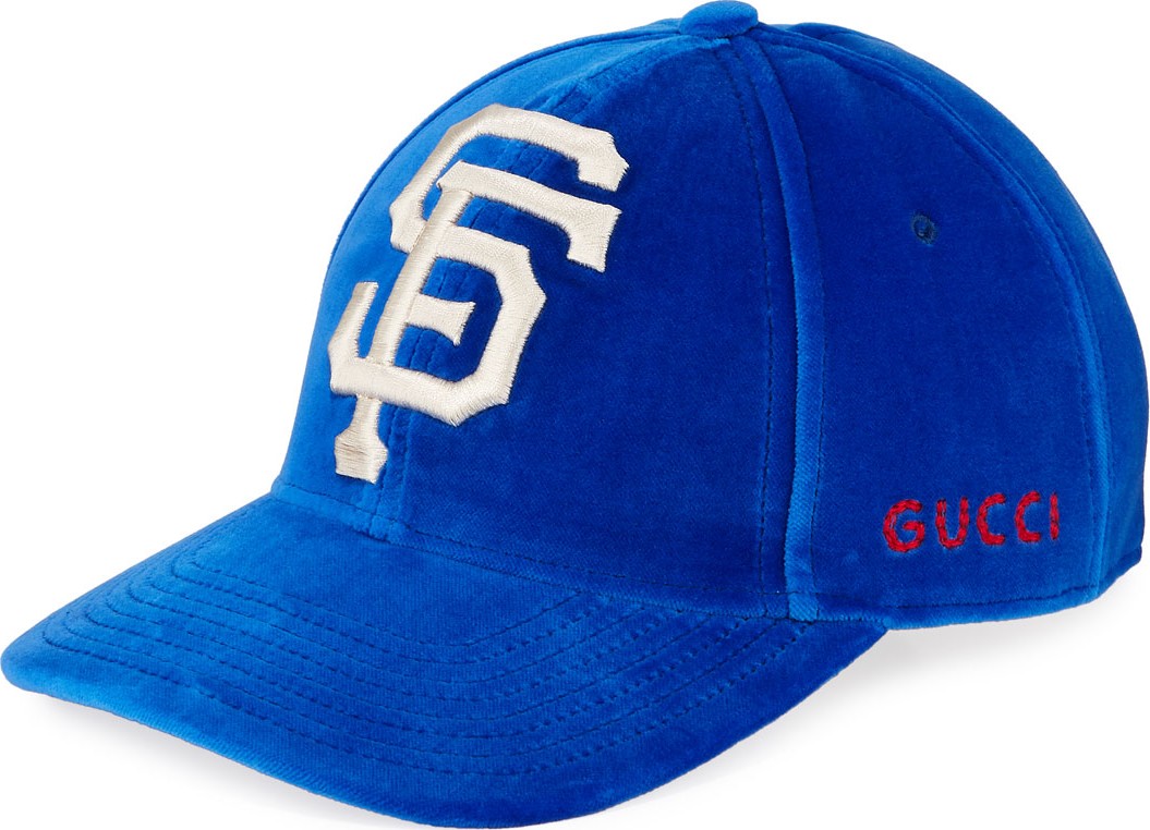 Gucci San Francisco Giants MLB Patch Velvet Baseball Hat