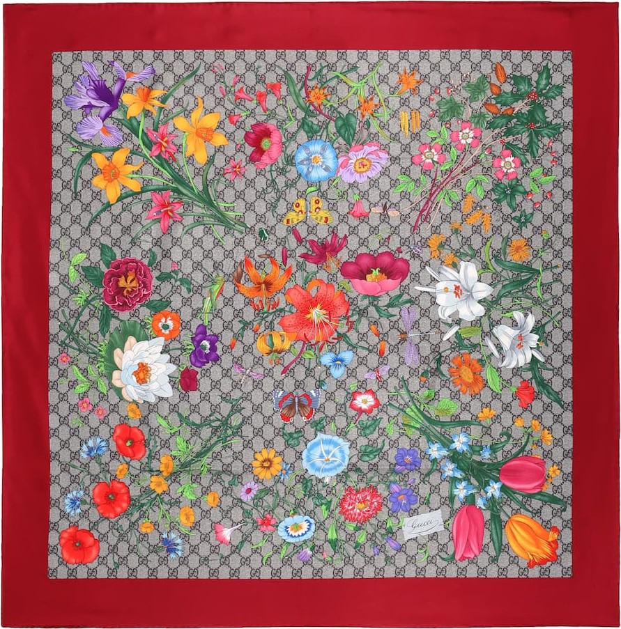 Gucci GG Flora silk scarf