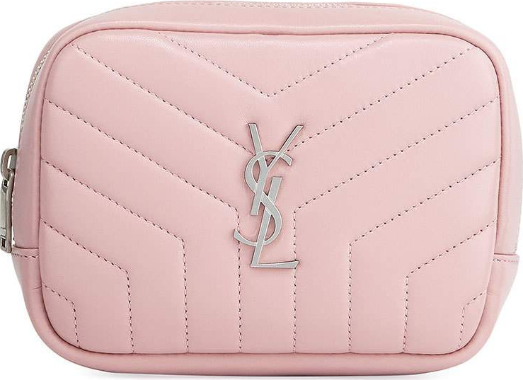 Saint Laurent Loulou Monogram YSL Square Quilted Leather Cosmetics Case