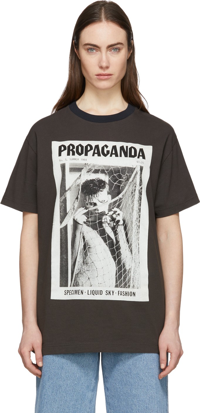 Acne Studios Black Magazine T-Shirt