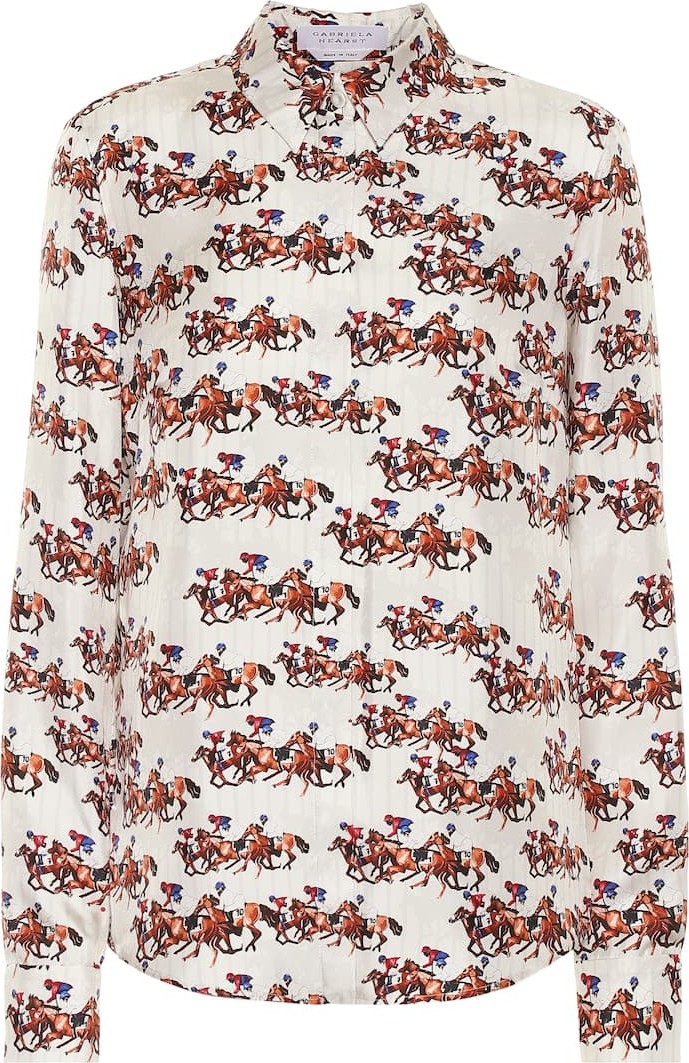Gabriela Hearst Cruz printed wool and silk shirt