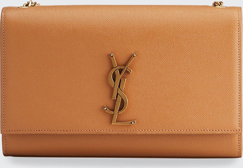 Saint Laurent Kate Monogram YSL Medium Grain de Poudre Chain Bag