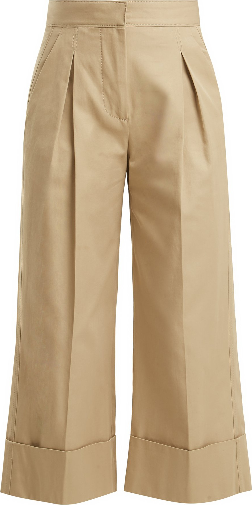 Summa Pleated-detailed cotton trousers