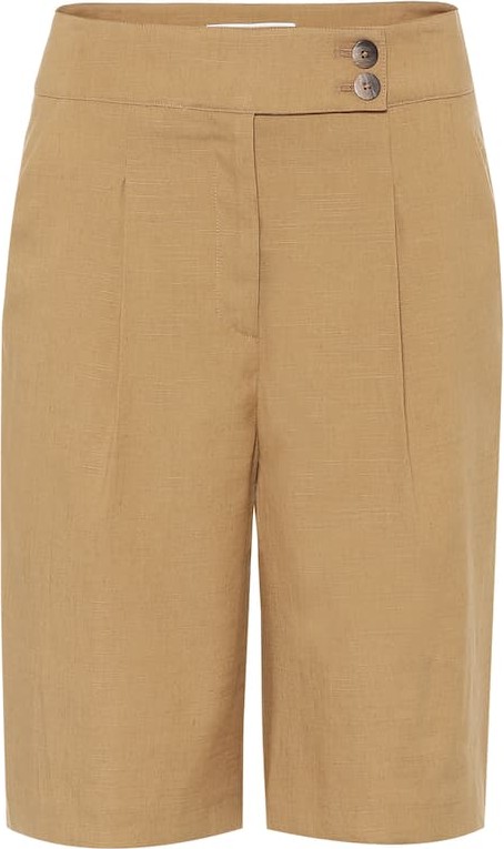Veronica Beard High-rise linen-blend Bermuda shorts