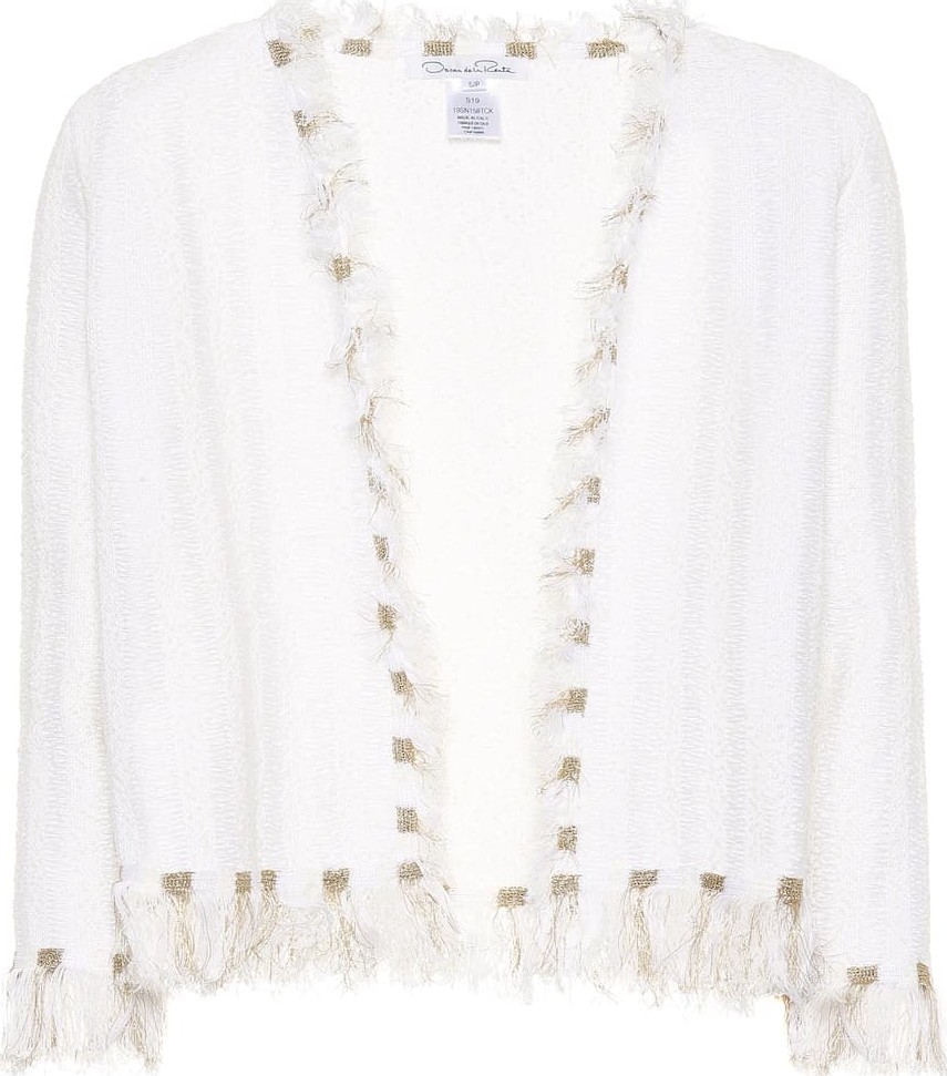 Oscar De La Renta Cotton and wool-blend tweed jacket