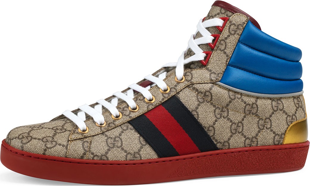 Gucci Men's Ace GG High-Top Sneakers