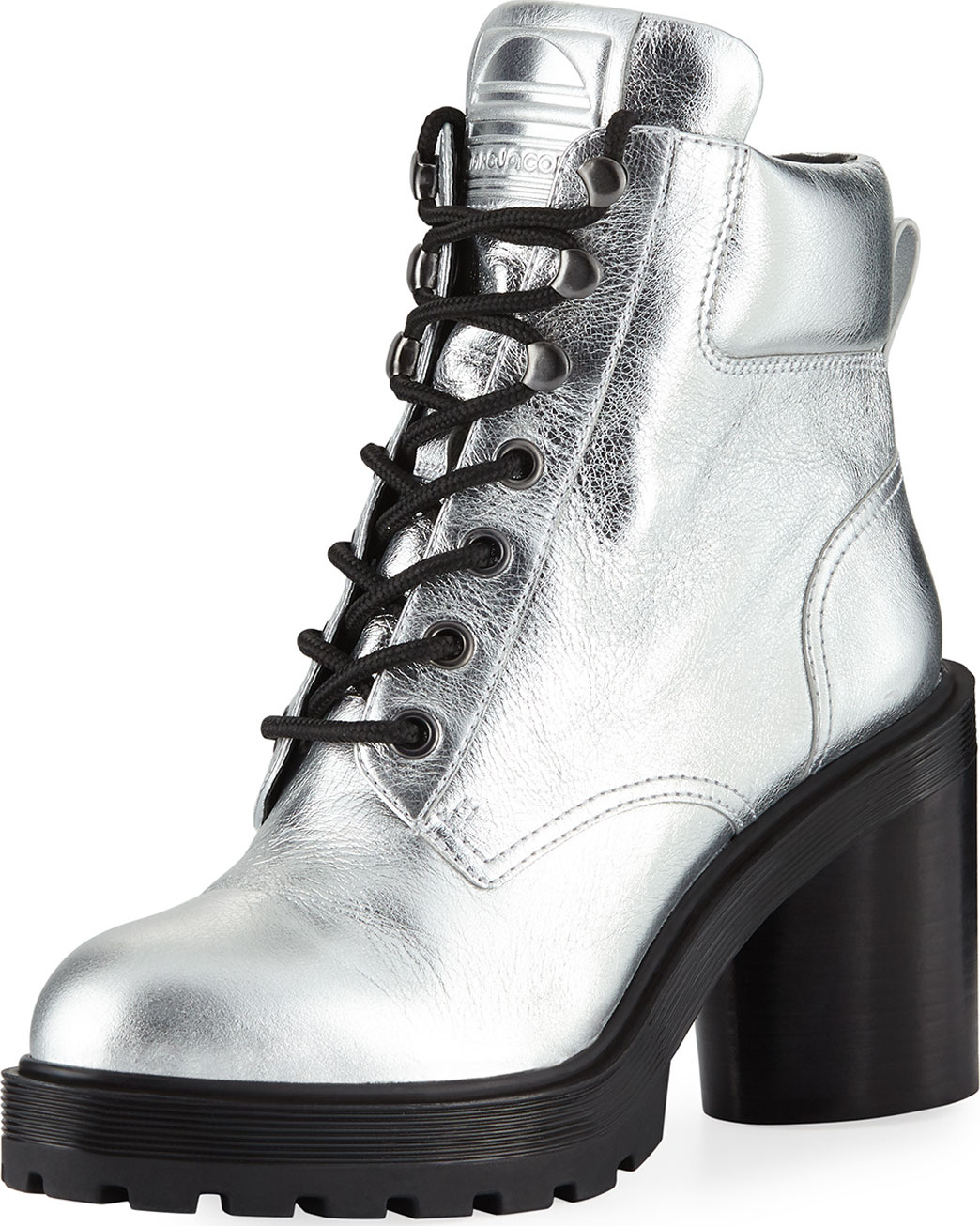 MARC JACOBS Crosby Metallic Leather Hiking Boots