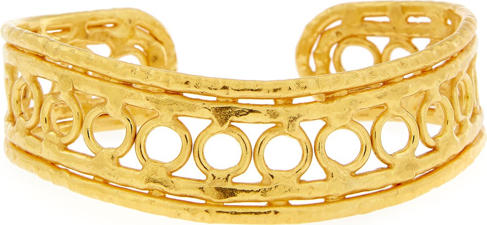 Jean Mahie Ronds 22K Gold Cuff Bracelet