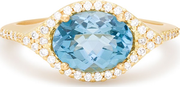 Jamie Wolf Aladdin London Blue Topaz & Diamond Ring in 18K Gold