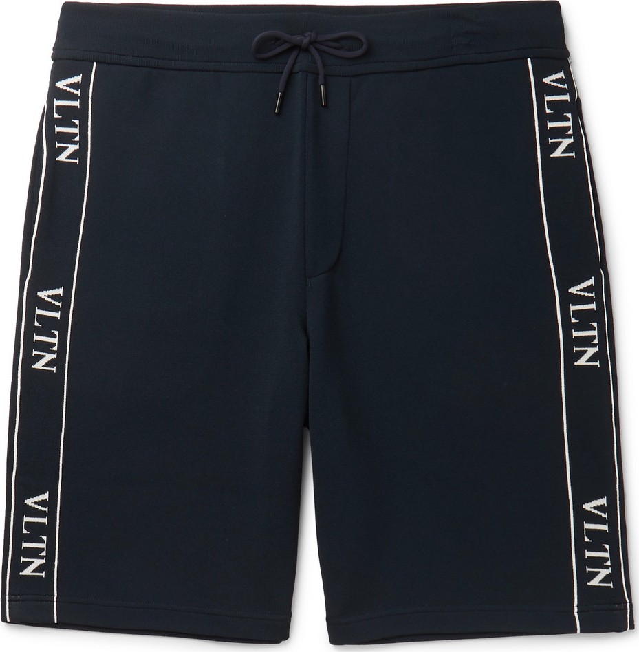 Valentino Logo-Jacquard Stretch-Knit Shorts