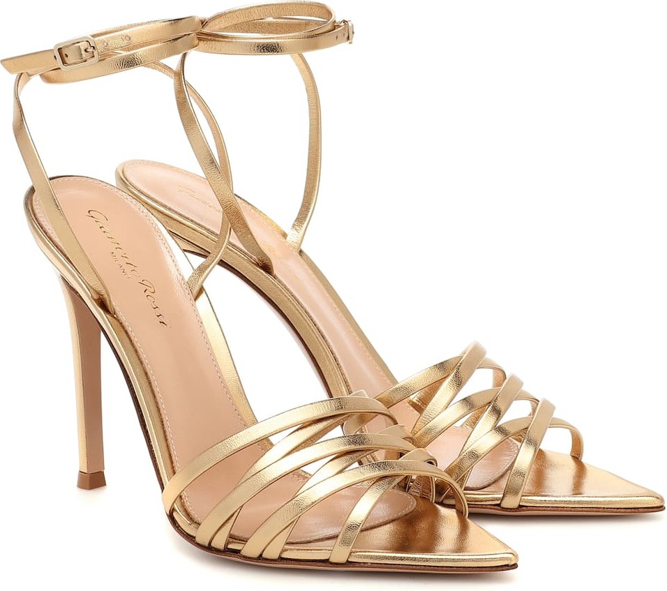 Gianvito Rossi Lita 105 metallic leather sandals