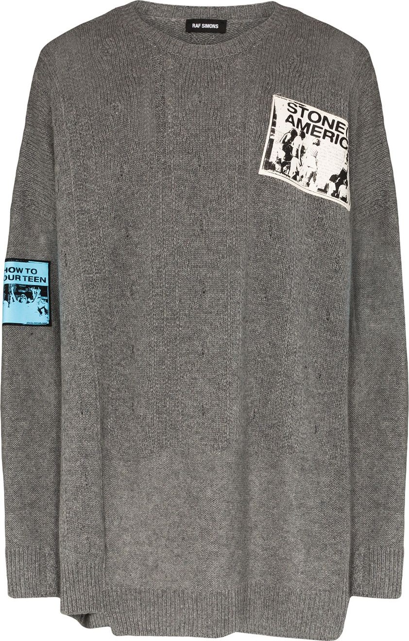 Raf Simons Oversize graphic patch jumper