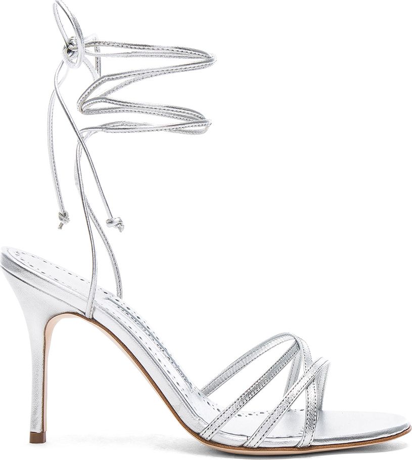 Manolo Blahnik Leather Leva 90 Sandals