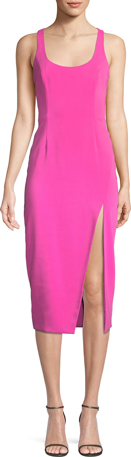 Jay Godfrey Racerback Midi Racerback Slit Cocktail Dress