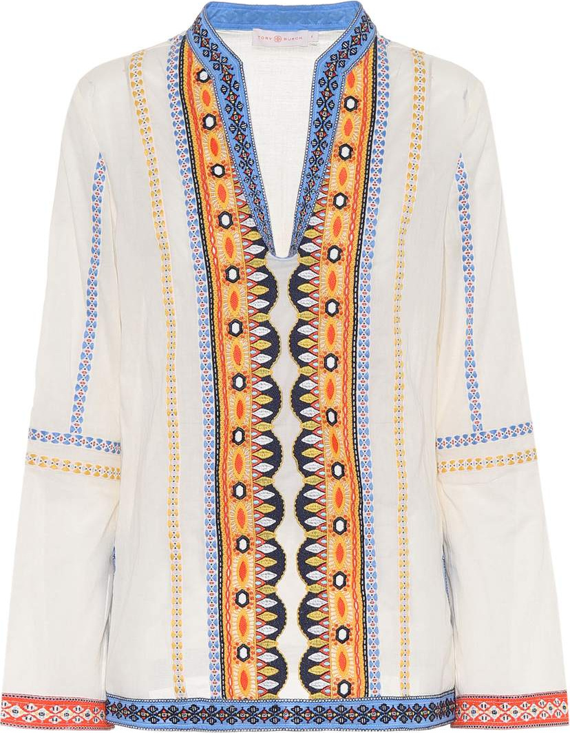 Tory Burch Stephanie embroidered cotton top