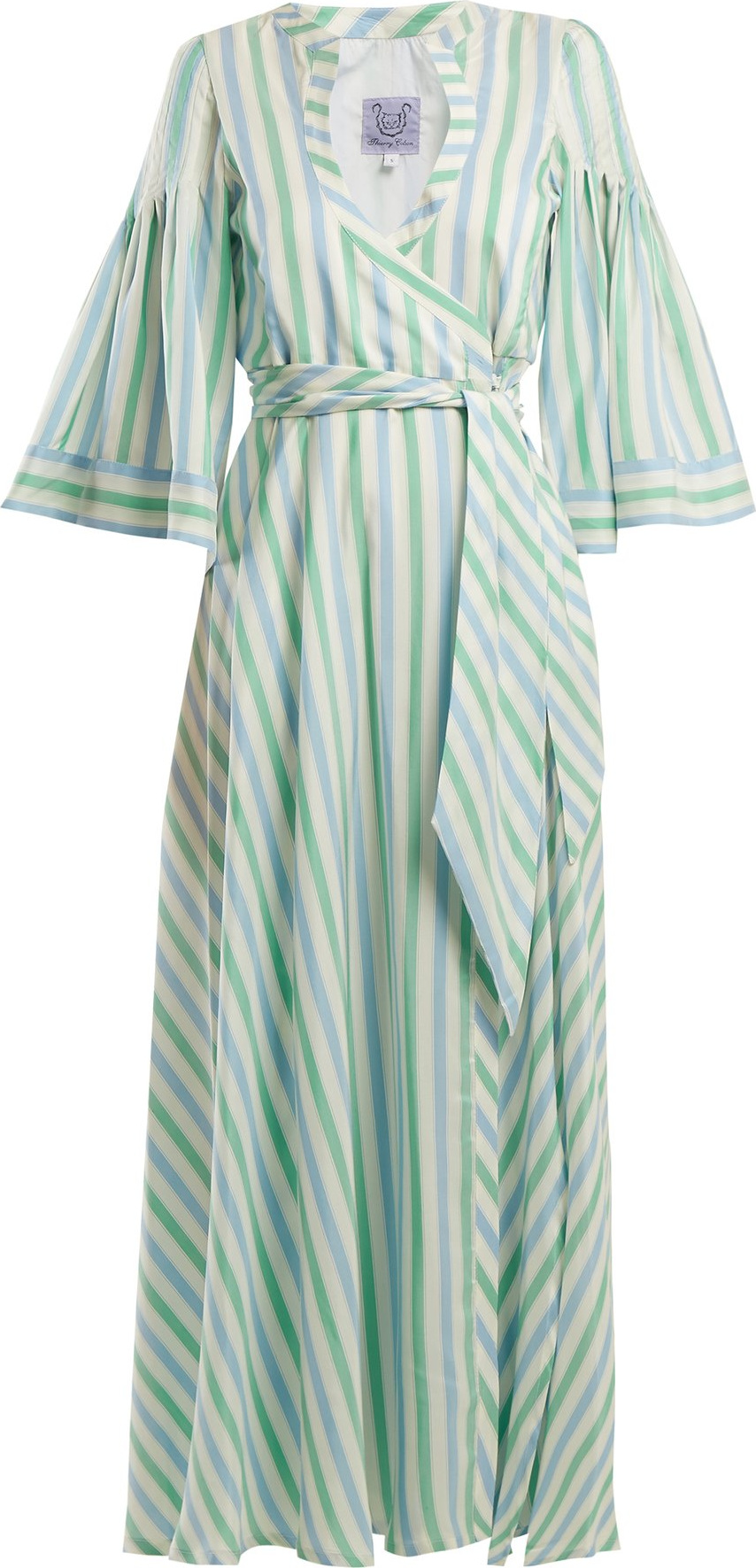 Thierry Colson Sultane striped silk maxi dress