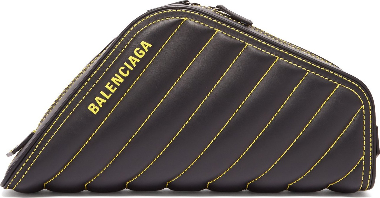 Balenciaga Car quilted leather clutch