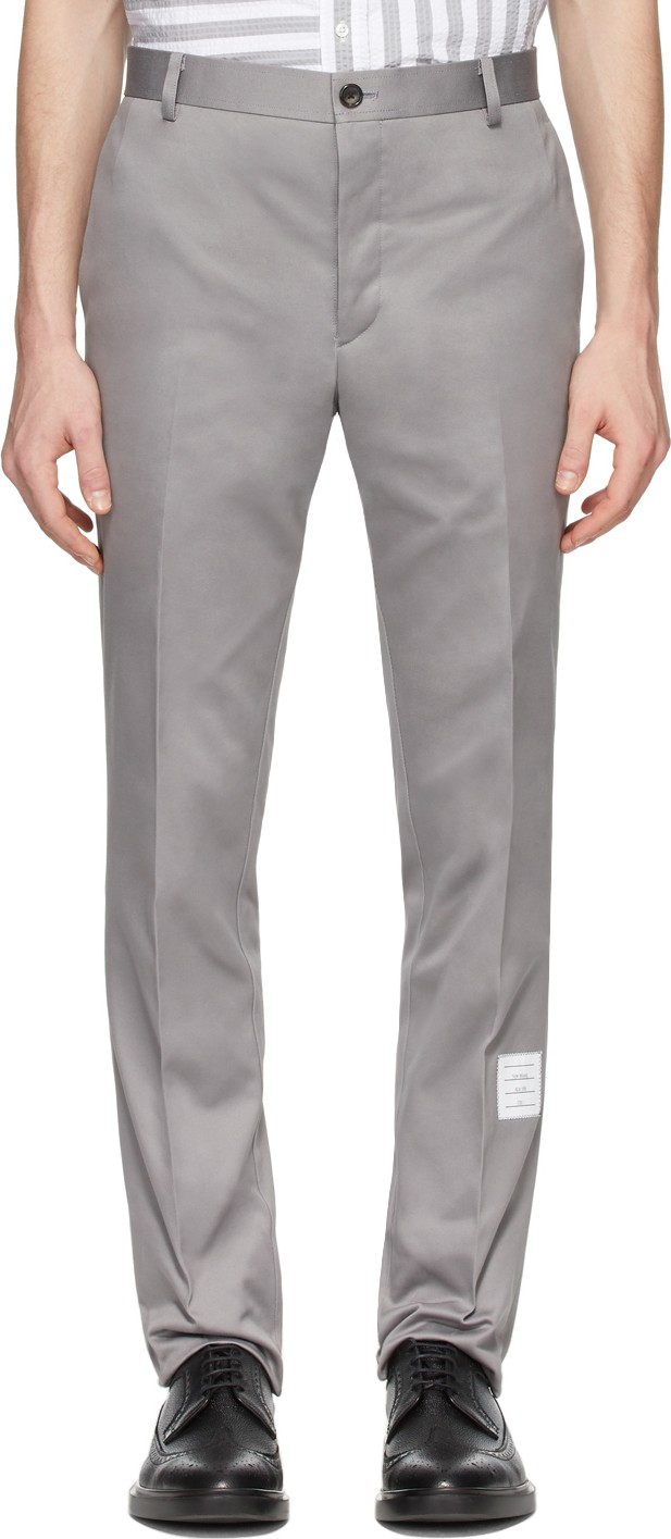 Thom Browne Grey Unconstructed Chinos