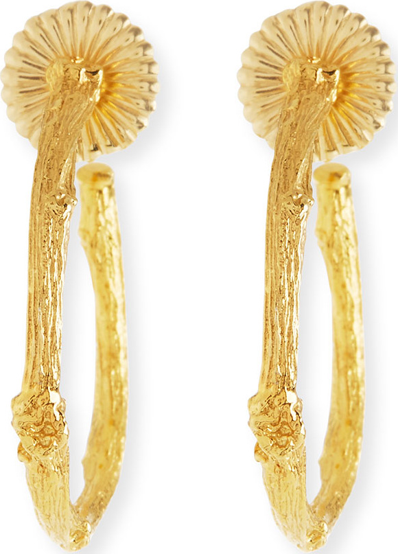 K Brunini 18k Twig Hoop Earrings