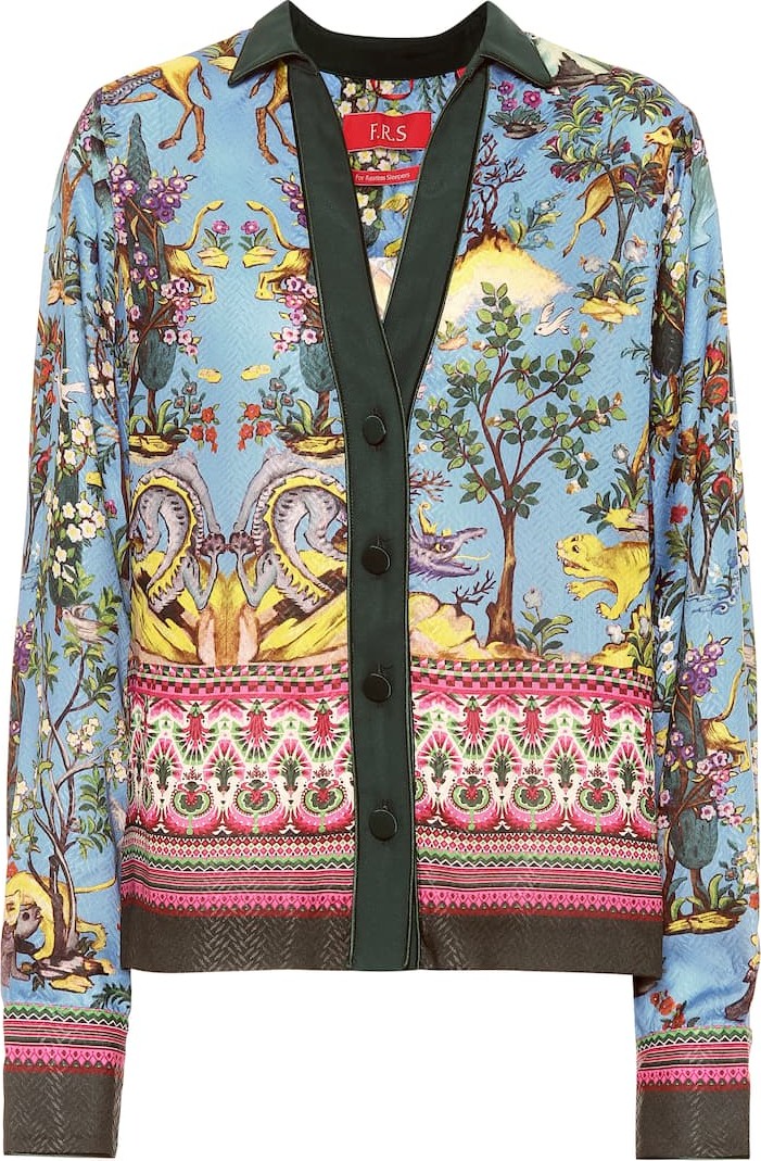 F.R.S For Restless Sleepers Anaideia printed silk-blend shirt