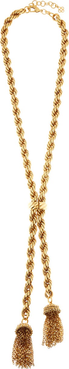 Oscar De La Renta Tassel Rope-Chain Necklace