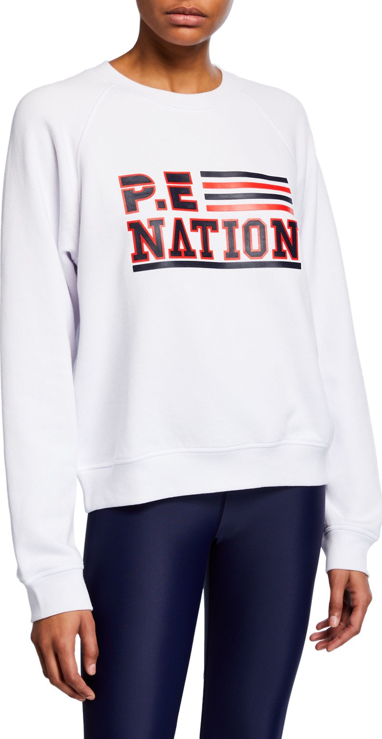 P.E Nation Blacktop Logo Raglan Pullover Sweatshirt