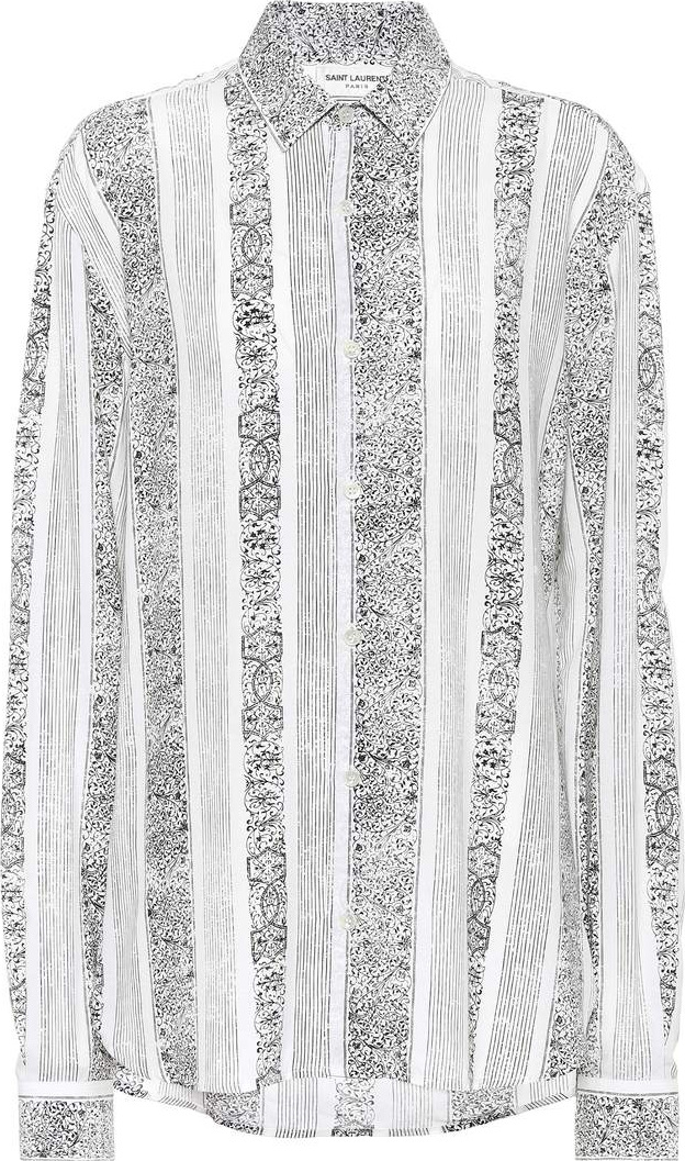 Saint Laurent Printed crêpe blouse